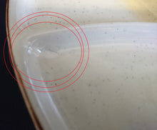 Lade das Bild in den Galerie-Viewer, FONDUETELLER (6 Kammer) - Keramik / Steingut, Gesprenkelt Dekorrand mBE
