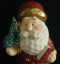 Lade das Bild in den Galerie-Viewer, WEIHNACHTSDEKORATION WEIHNACHTSMANN - Keramik / Steingut, Weihnachtsmann Tannenbaum Bart Motiv Form Dekor (G)

