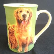 Lade das Bild in den Galerie-Viewer, KAFFEETASSE - Porzellan, Labrador Hunde Katzen Innen Motiv Dekor
