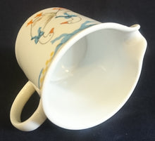 Lade das Bild in den Galerie-Viewer, 2er Set MILCHKÄNNCHEN &amp; ZUCKERDOSE OHNE DECKEL "Porcelain Collection" - Porzellan, Ländliches Gänse Schleifen Motiv Dekor
