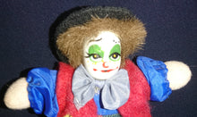 Lade das Bild in den Galerie-Viewer, CLOWN PUPPE - Mittelgroß, Stoff / Glas, Handarbeit, Handbemalt (B)
