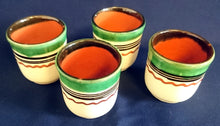 Lade das Bild in den Galerie-Viewer, 5 Teiliges GETRÄNKESERVICE - Keramik / Steingut, Abstraktes Dekor, Handbemalt
