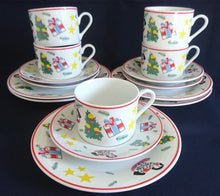 Lade das Bild in den Galerie-Viewer, KAFFEETASSE "Flirt" - Porzellan, Weihnachten Advent Christ Tannenbaum Geschenke Sterne Schaukelpferd Zweige Linien Motiv Dekor
