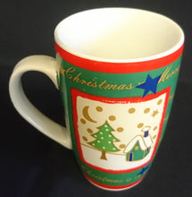 Lade das Bild in den Galerie-Viewer, KAFFEETASSE - Keramik / Steingut, Schriftzug Merry Christmas Advents Weihnachten Motiv Dekor
