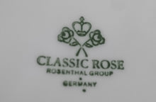 Lade das Bild in den Galerie-Viewer, DESSERTTELLER &quot;Classic Rose&quot; - Porzellan, Einfärbiger Barockrand Dekor
