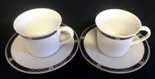 Lade das Bild in den Galerie-Viewer, KAFFEETASSE &quot;Classica&quot; - Porzellan, Geometrischer X Kreuz Rand Dekor
