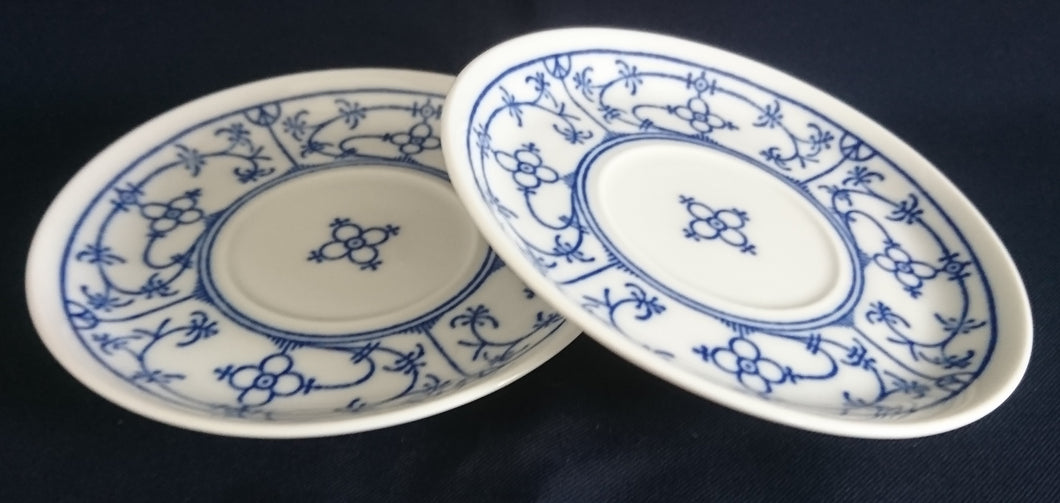 2er Set UNTERTASSEN - Porzellan, Klassisch Style, Indisch Blau Strohblume Dekor