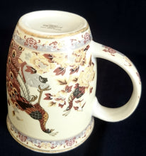 Lade das Bild in den Galerie-Viewer, KAFFEETASSE POTT - Porzellan, Pfau Vogel Blumen Flora Fauna Motiv Dekor, 24ct (Hartvergoldet)
